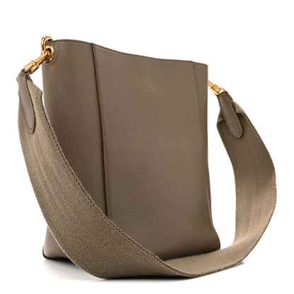 Celine Soft Grained Calfskin Small Sangle Bucket Bag Taupe 3 of 13