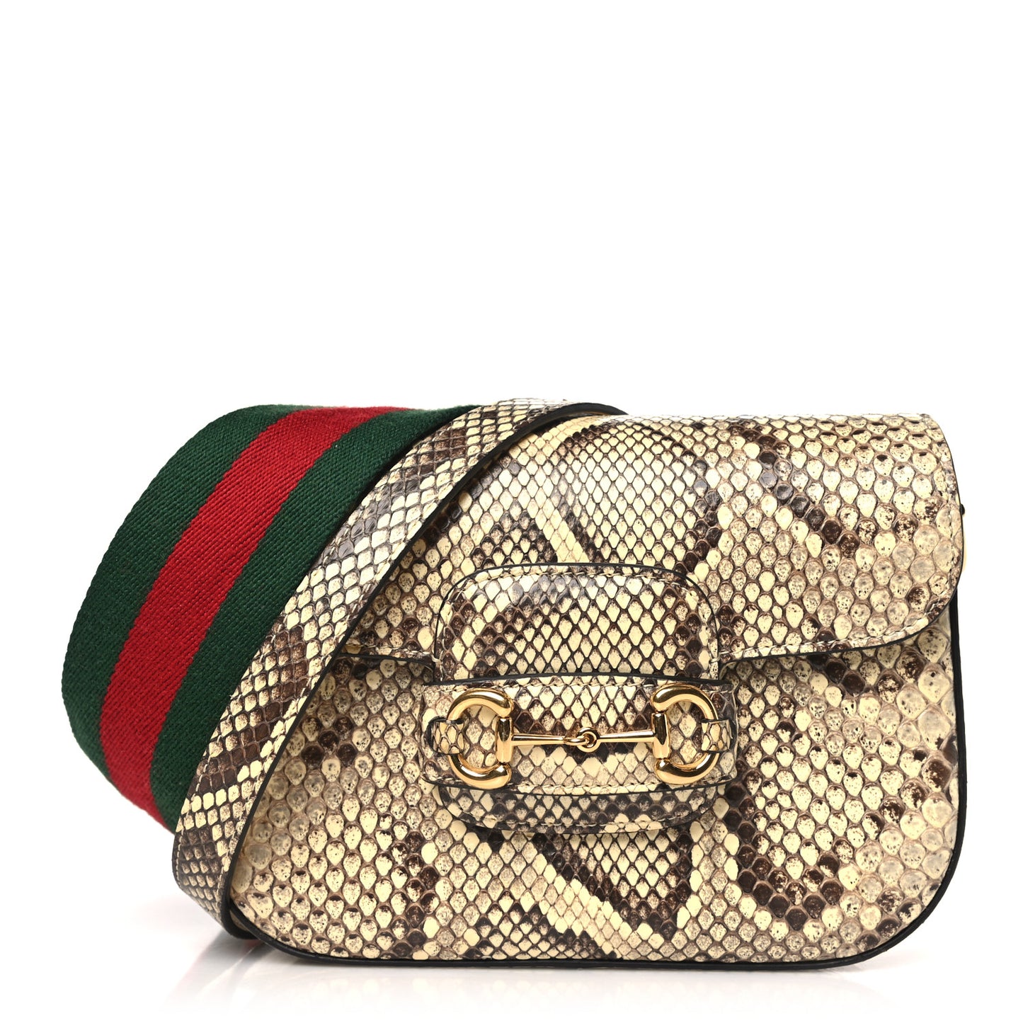 Snakeskin Web Mini Horsebit 1955 Shoulder Bag New Rock