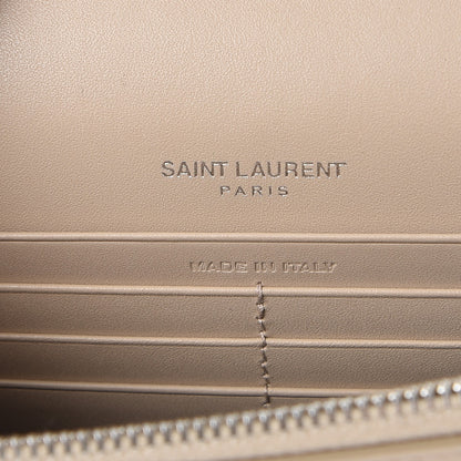Saint Laurent Smooth Calfskin Classic Monogram Kate Tassel Chain Wallet Nude Powder 6 of 7