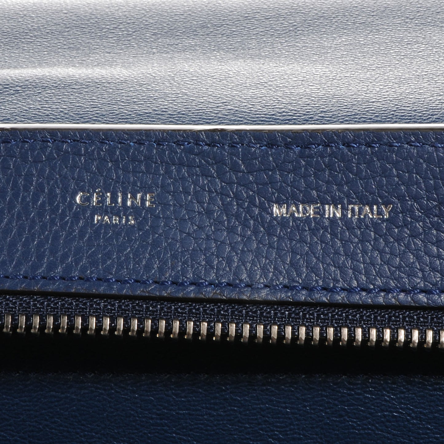 Calfskin and Suede Small Trapeze Ocean Blue