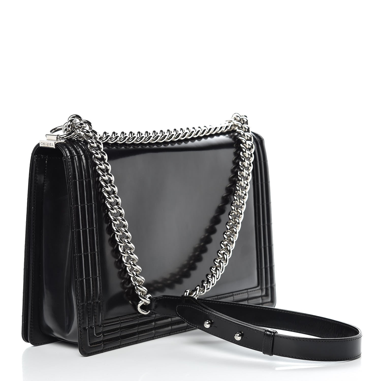 Chanel Glazed Calfskin Large Boy Flap Black 3 of 16
