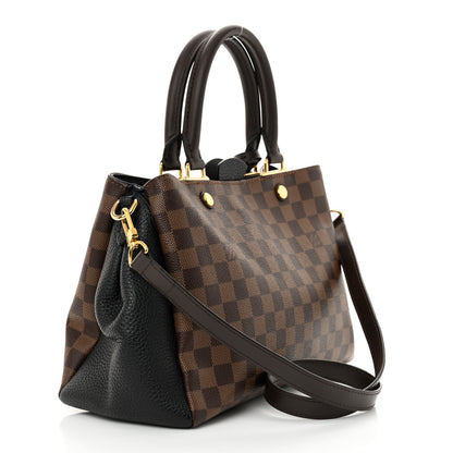 Louis Vuitton Damier Ebene Cuir Taurillon Brittany Black 3 of 10