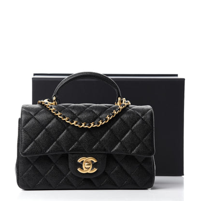 Chanel Caviar Quilted Mini Top Handle Rectangular Flap Black 11 of 11