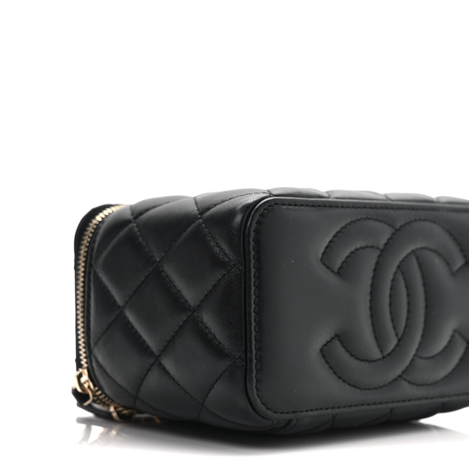 Chanel Lambskin Quilted Pick Me Up Vanity Case Black 8 of 11