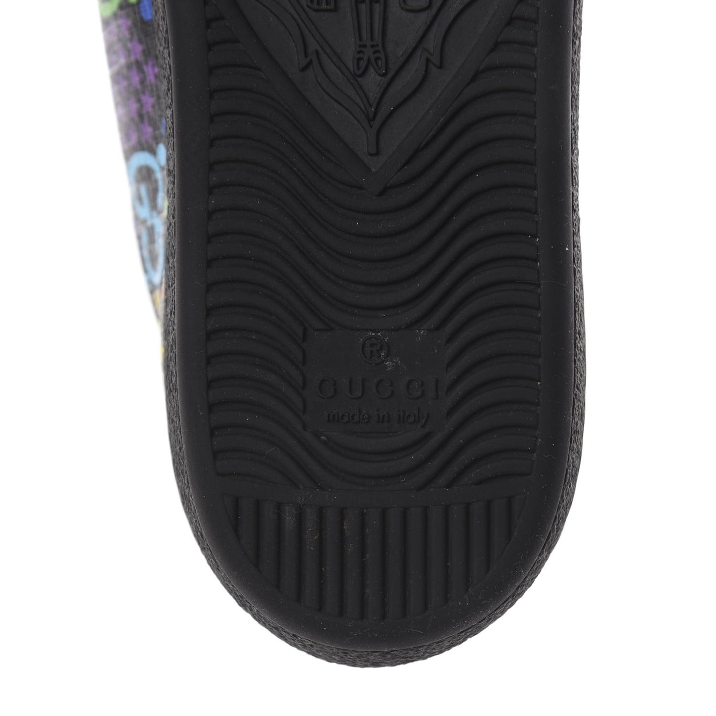 GG Supreme Monogram Psychedelic Mens Ace Sneakers 8 Black Multicolor