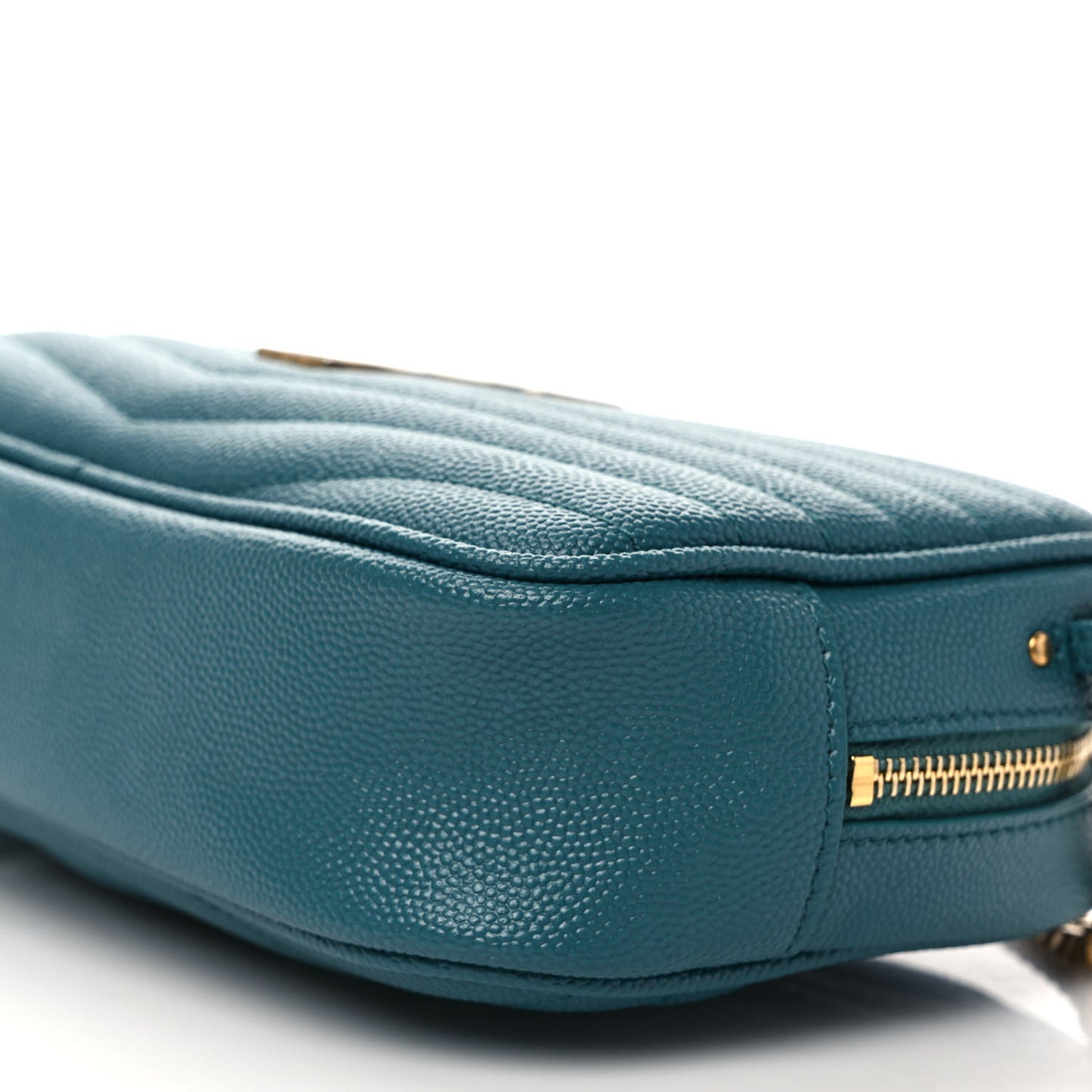 Grain De Poudre Matelasse Monogram Mini Lou Camera Bag Blue Vert