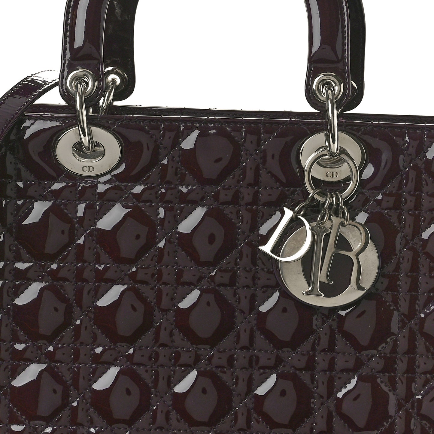 Patent Cannage Large Lady Dior Violet Purple