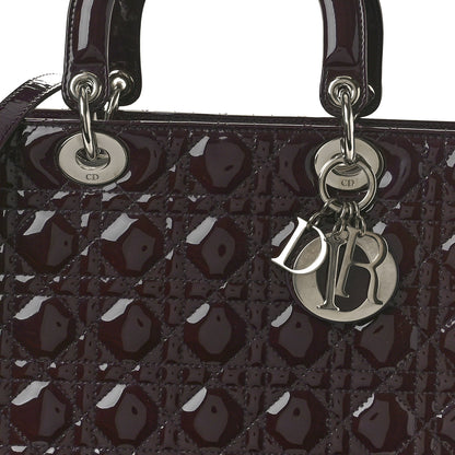Christian Dior Patent Cannage Large Lady Dior Violet Purple 8 of 10