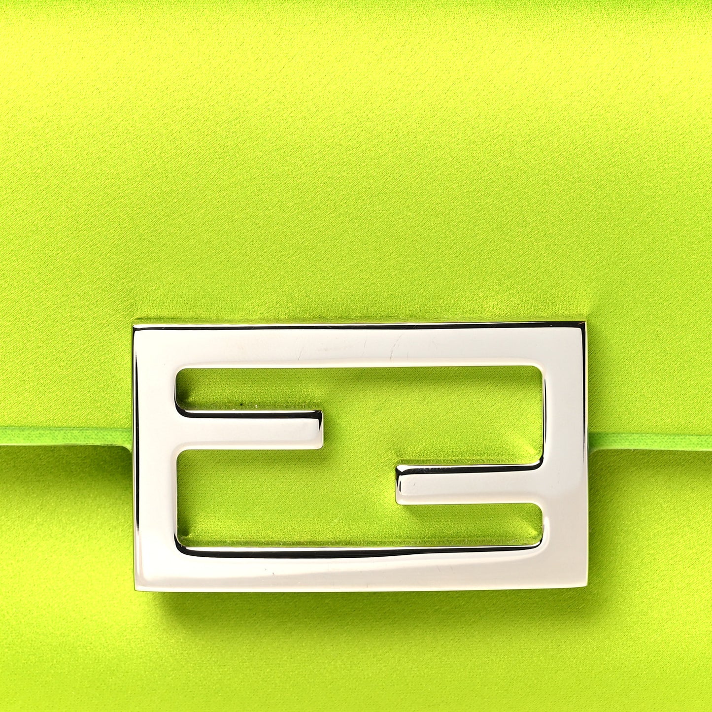 Silk Satin Phone Baguette Wasabi