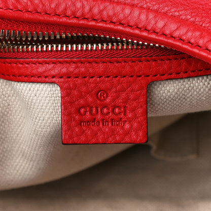 Gucci Pebbled Calfskin Large Soho Hobo Red 6 of 11