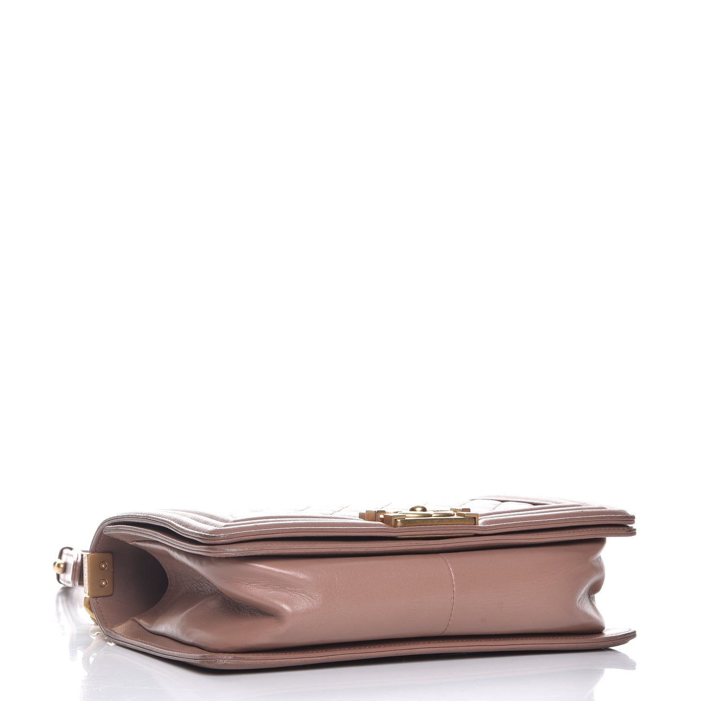 Calfskin Quilted Medium Boy Flap Camel