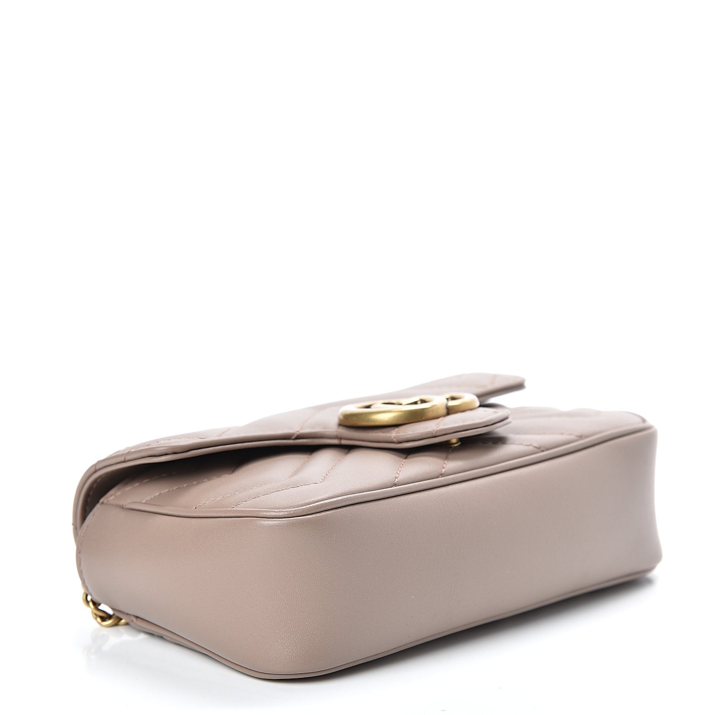 Calfskin Matelasse Super Mini GG Marmont Shoulder Bag Porcelain Rose