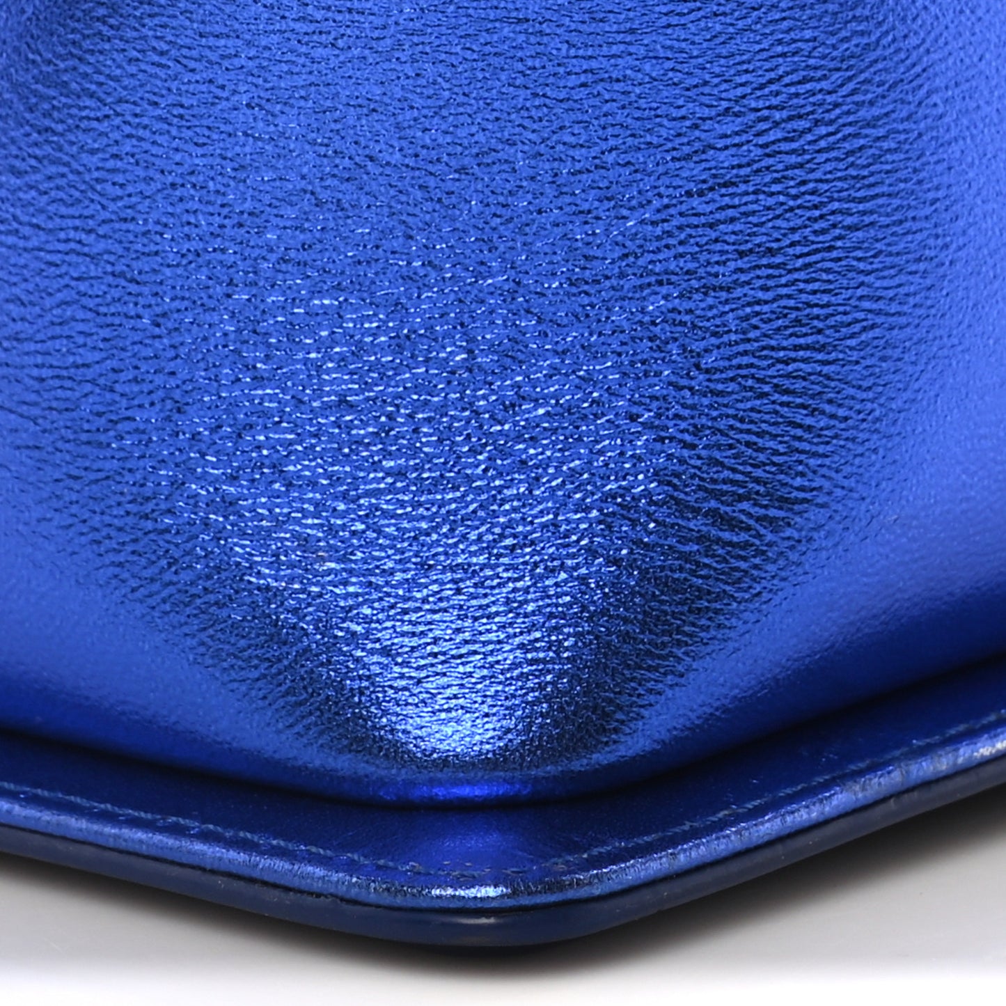 Metallic Patent Quilted New Medium Boy Flap Blue