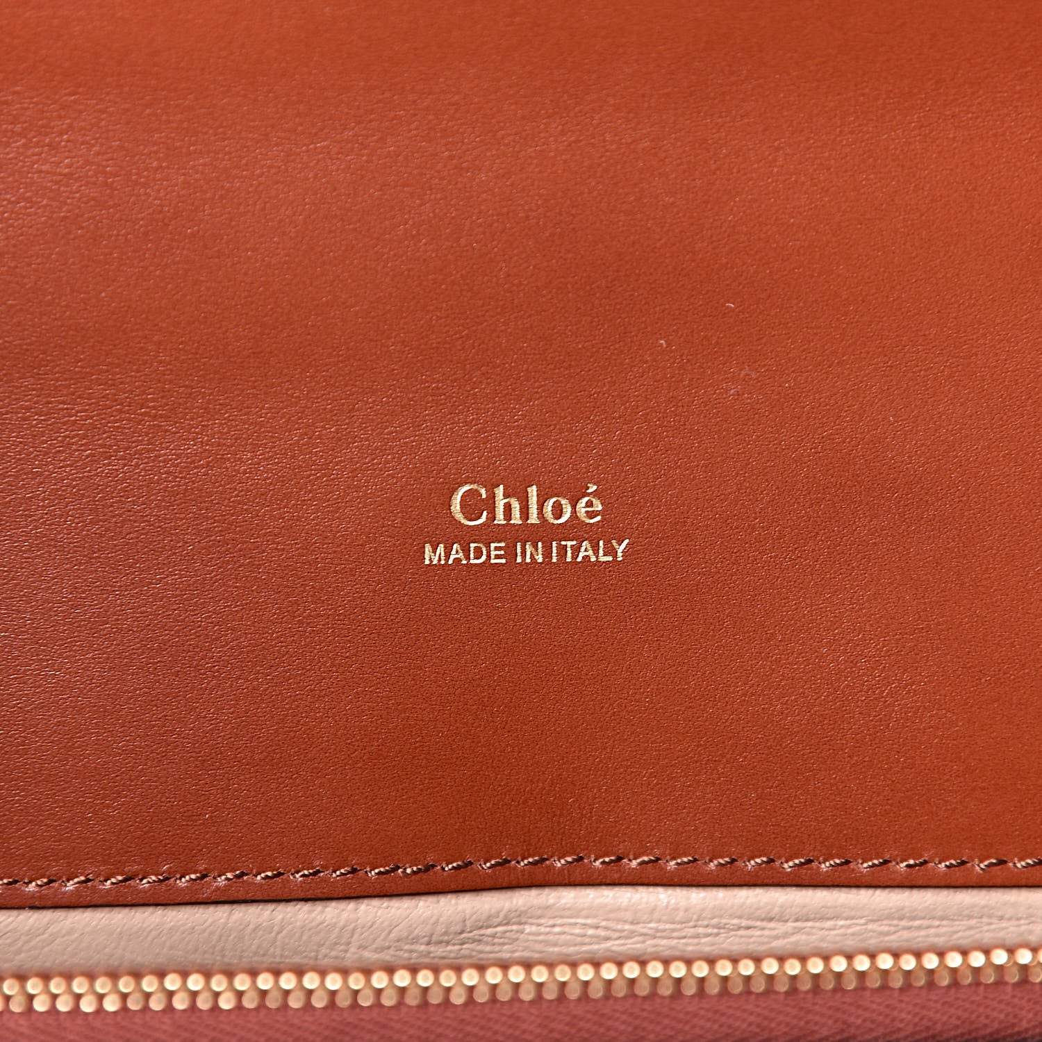 Chloe Shiny Goatskin Calfskin Aby Chain Shoulder Bag Sepia Brown 6 of 9
