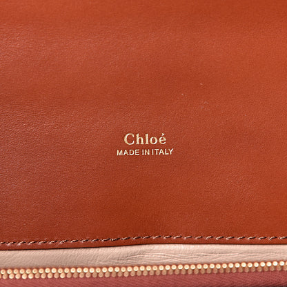Chloe Shiny Goatskin Calfskin Aby Chain Shoulder Bag Sepia Brown 6 of 9