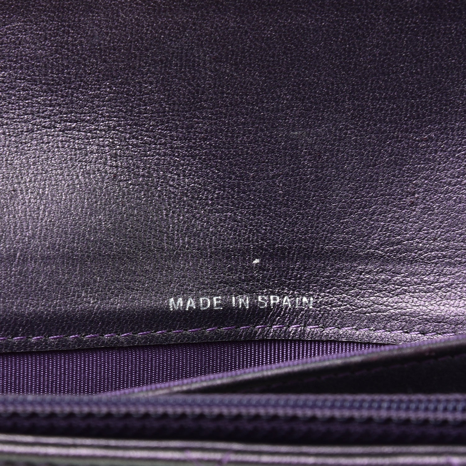 Chanel Iridescent Lambskin Quilted Large Gusset Flap Wallet Purple 7 of 13