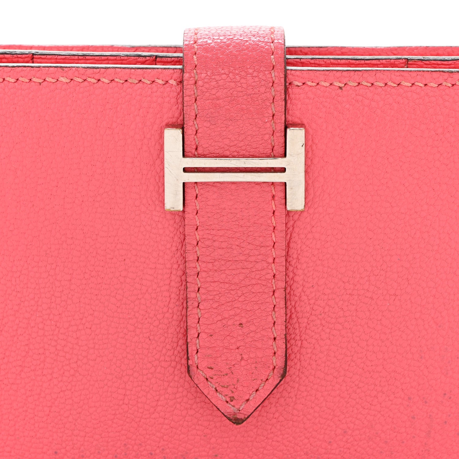 Hermes Chèvre Mysore Bearn Gusset Wallet Rose Lipstick 15 of 16