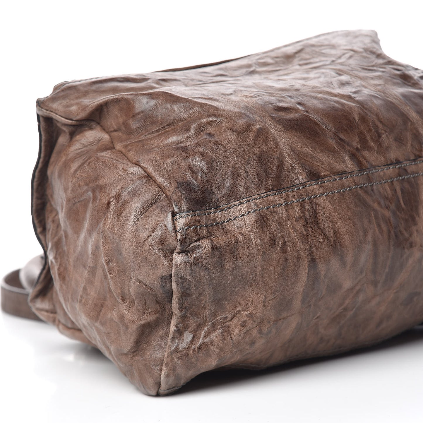 Tumbled Sheepskin Small Pandora Charcoal