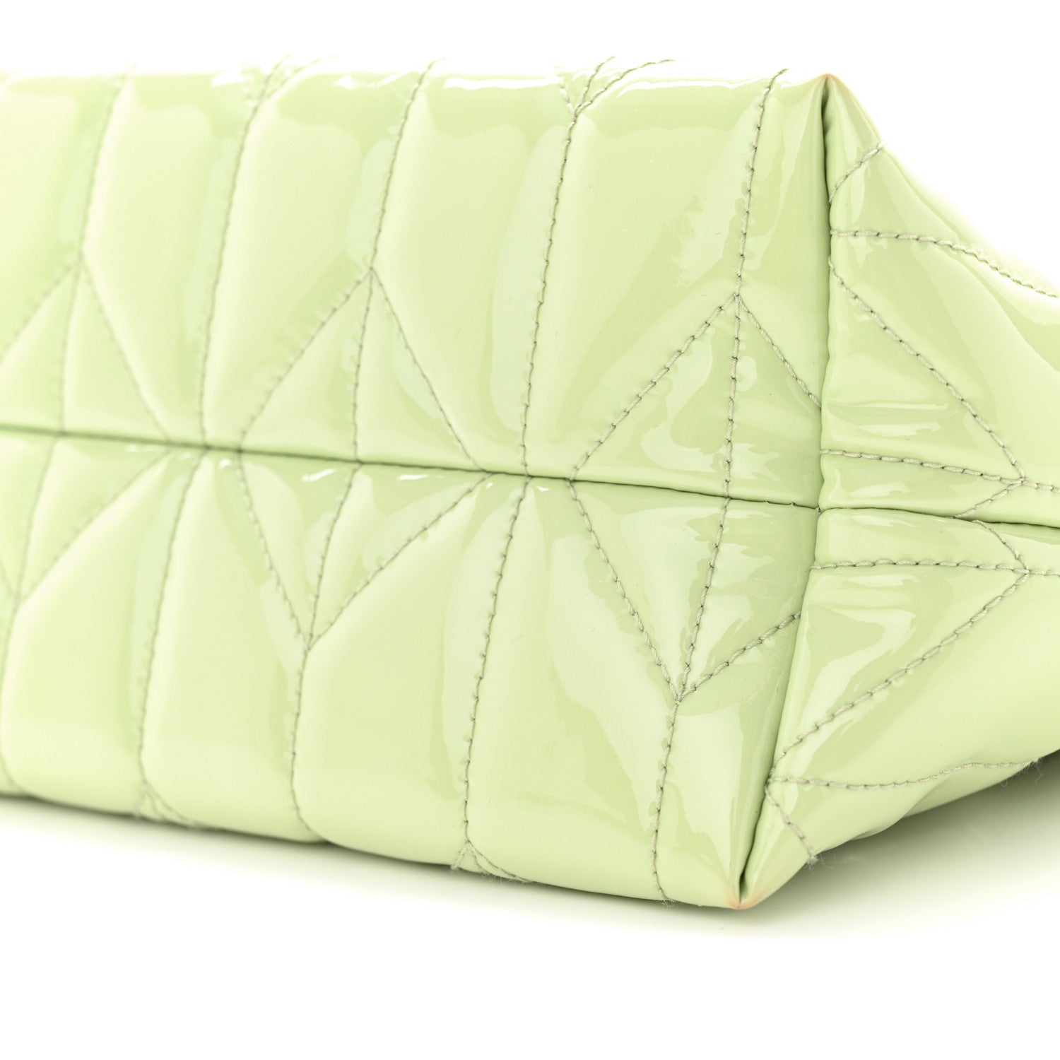 Miu Miu Patent Quilted Mini Spirit Ciré Bag Aqua 10 of 12
