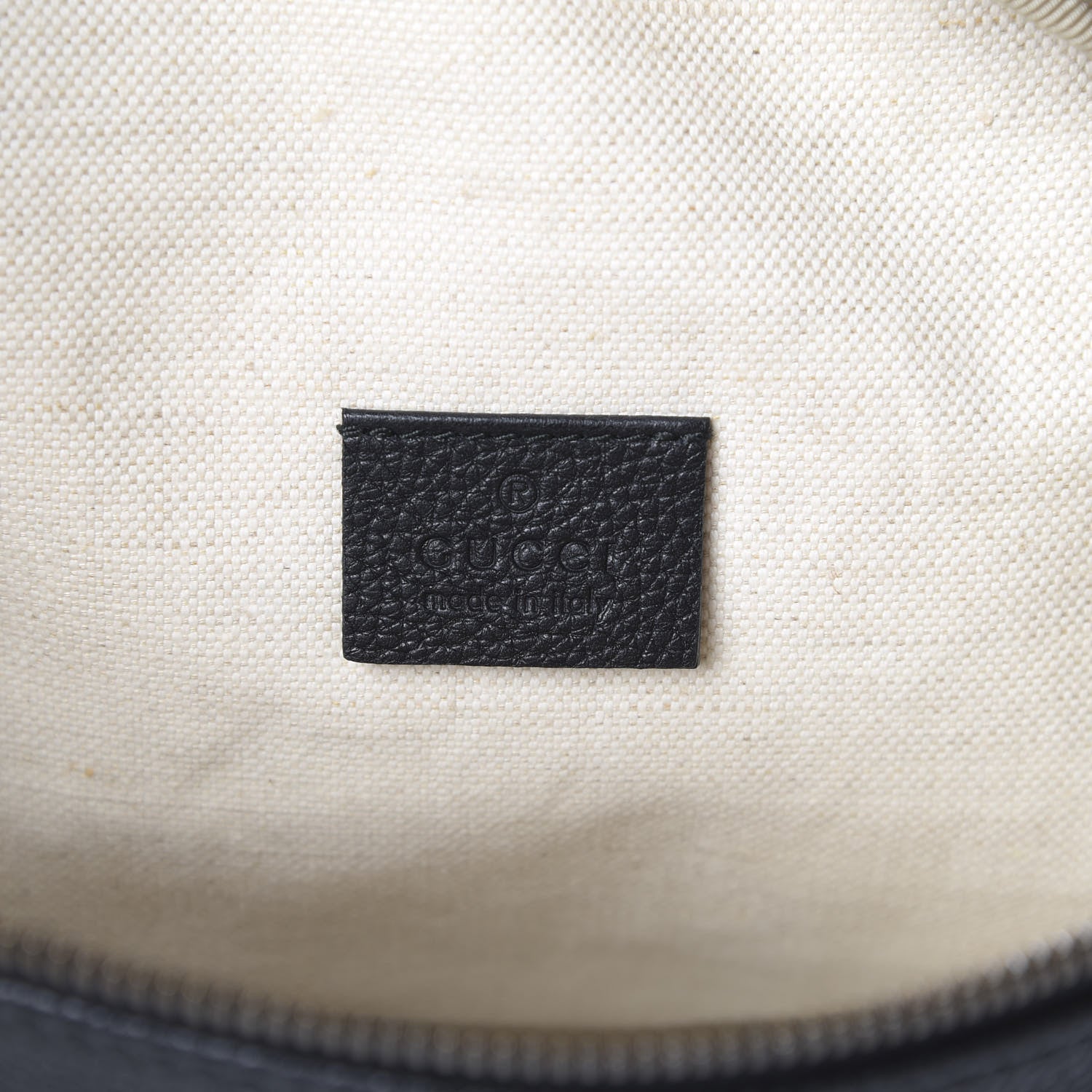 Gucci Grained Calfskin Logo Belt Bag Black 5 of 9