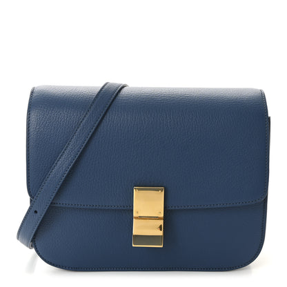 Celine Goatskin Medium Classic Box Flap Bag Deepsea 1 of 11