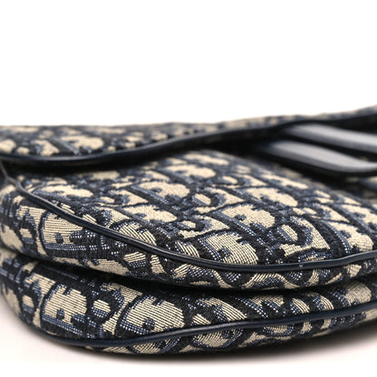 Christian Dior Oblique Saddle Bag Blue 9 of 13