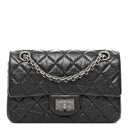 Chanel Aged Calfskin Quilted 2.55 Reissue Mini Flap Black 1 of 12