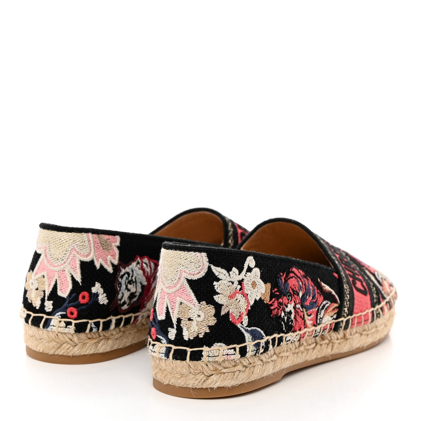 Canvas Mille Fleurs Embroidered Granville Espadrille 38 Multicolor