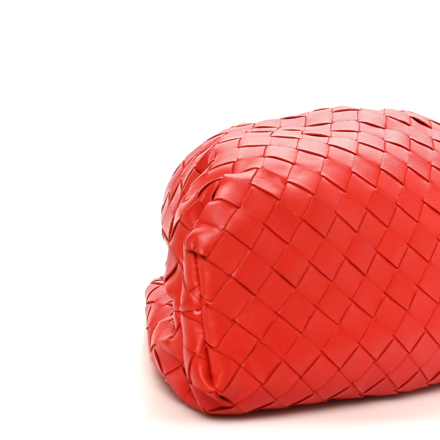 Bottega Veneta Nappa Maxi Intrecciato The Pouch Oversized Clutch Bright Red 9 of 10