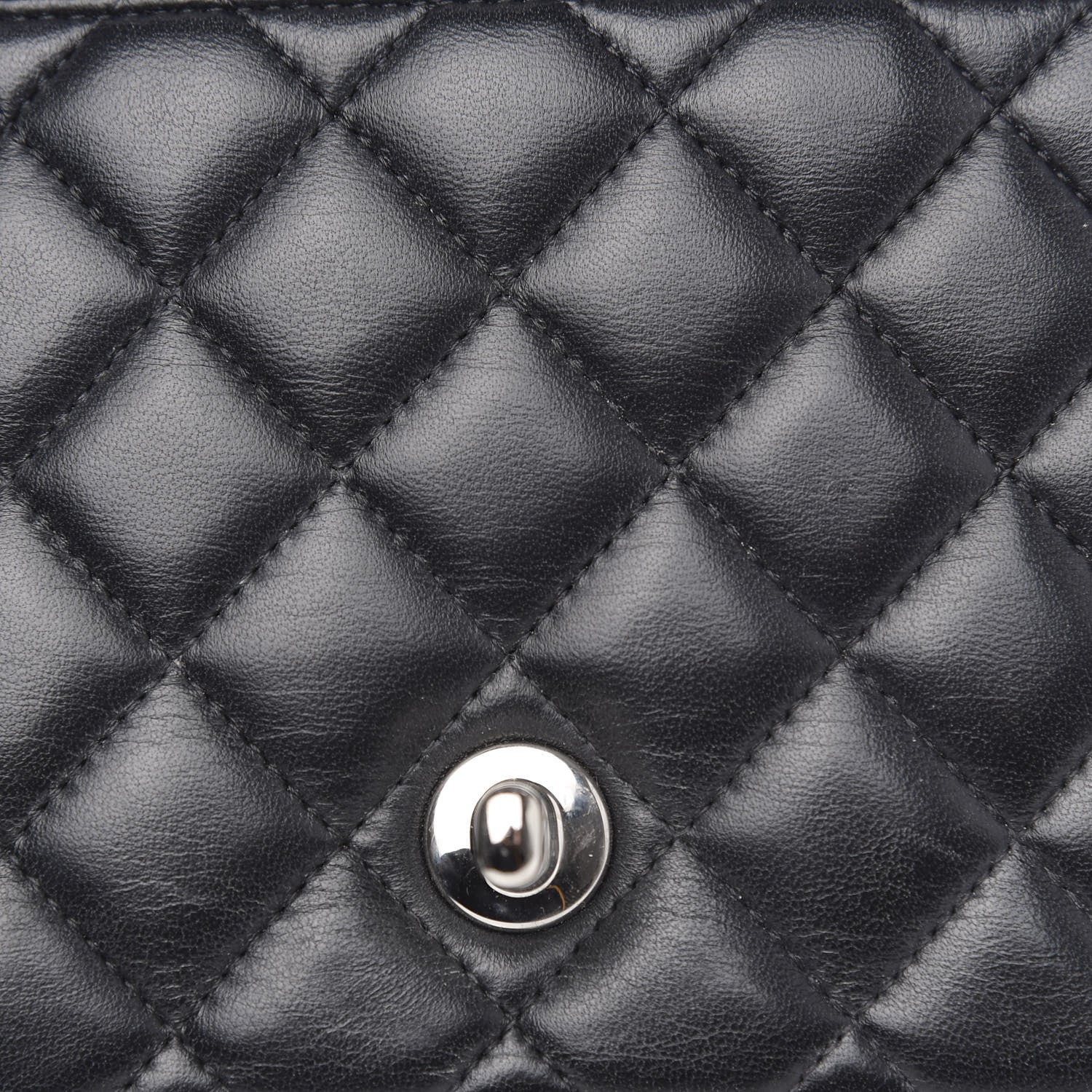Chanel Lambskin Quilted Mini Square Flap Black 15 of 15