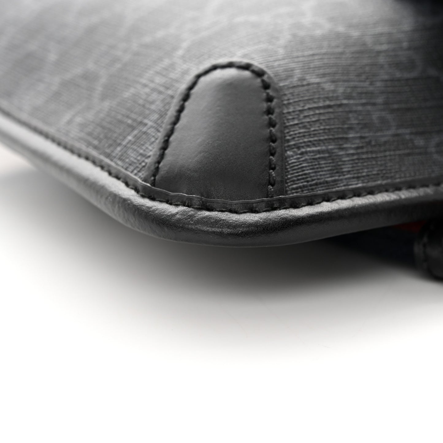 GG Supreme Monogram Web Slim Belt Bag Black Grey