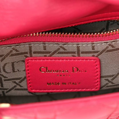 Christian Dior Lambskin Cannage Mini Lady Dior Fuchsia 5 of 10
