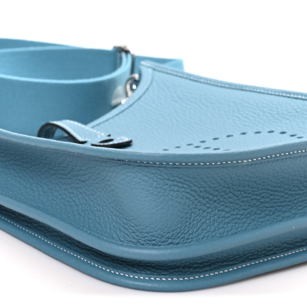 Hermes Taurillon Clemence Evelyne 23 Poche III New Blue Jean 8 of 10