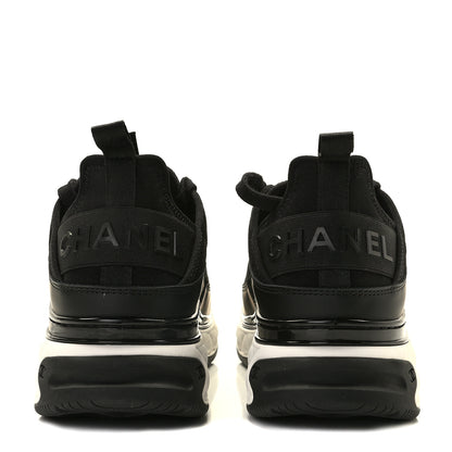 Chanel Velvet Calfskin Mixed Fibers CC Sneakers 40 Black 5 of 9