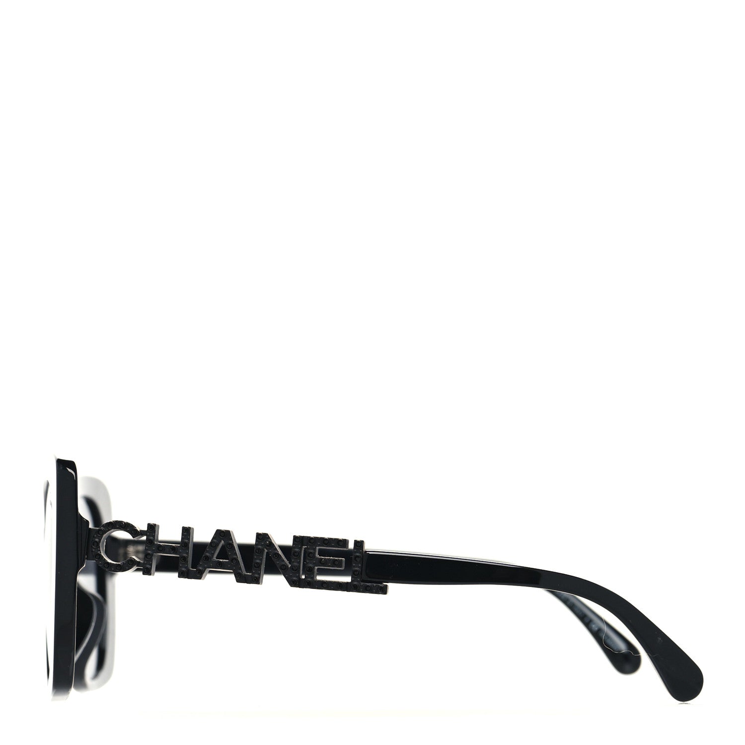 Chanel Acetate Strass Polarized Square Sunglasses 5422-B Black 3 of 8
