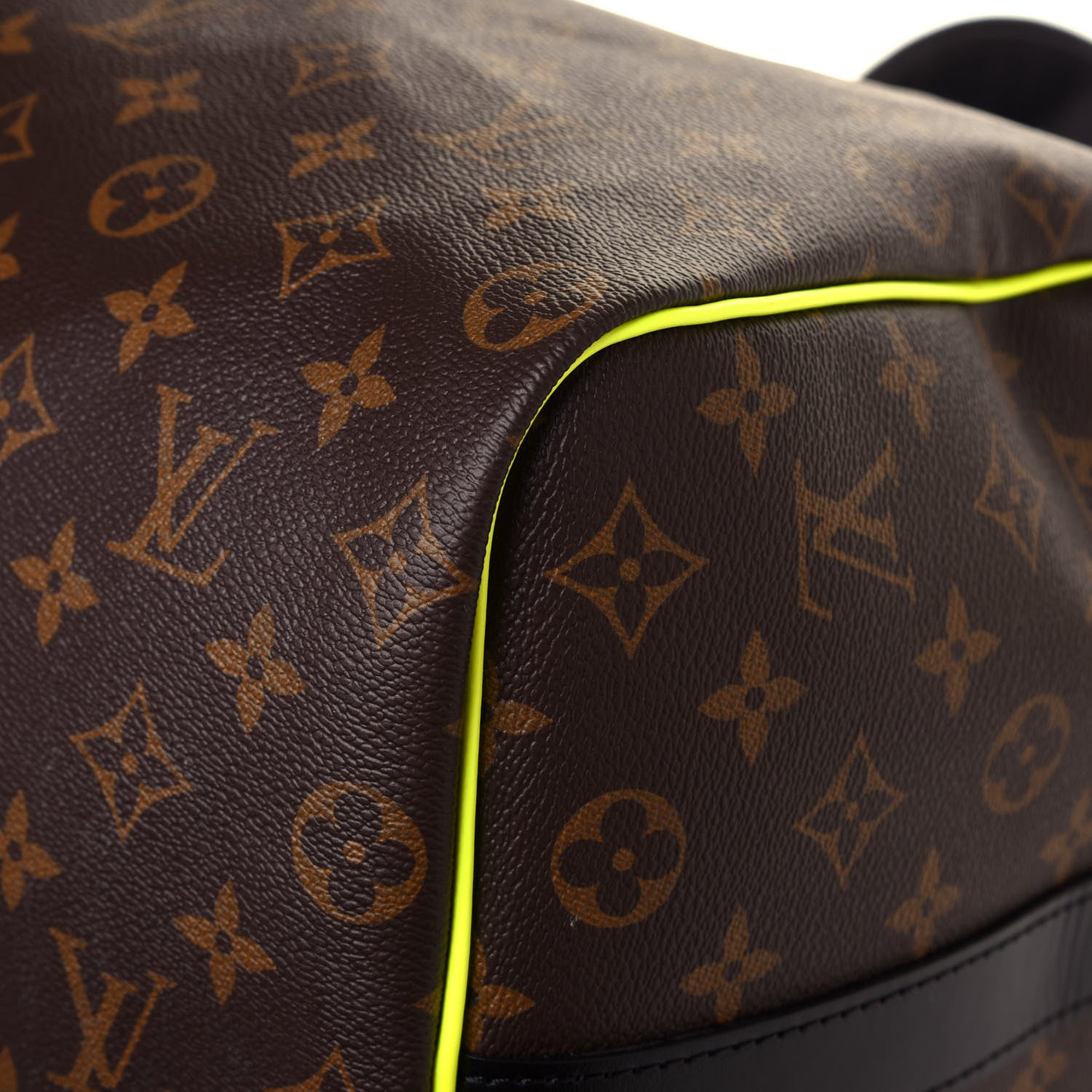 Louis Vuitton Monogram Macassar Keepall Bandouliere 50 Florescent Yellow 5 of 9