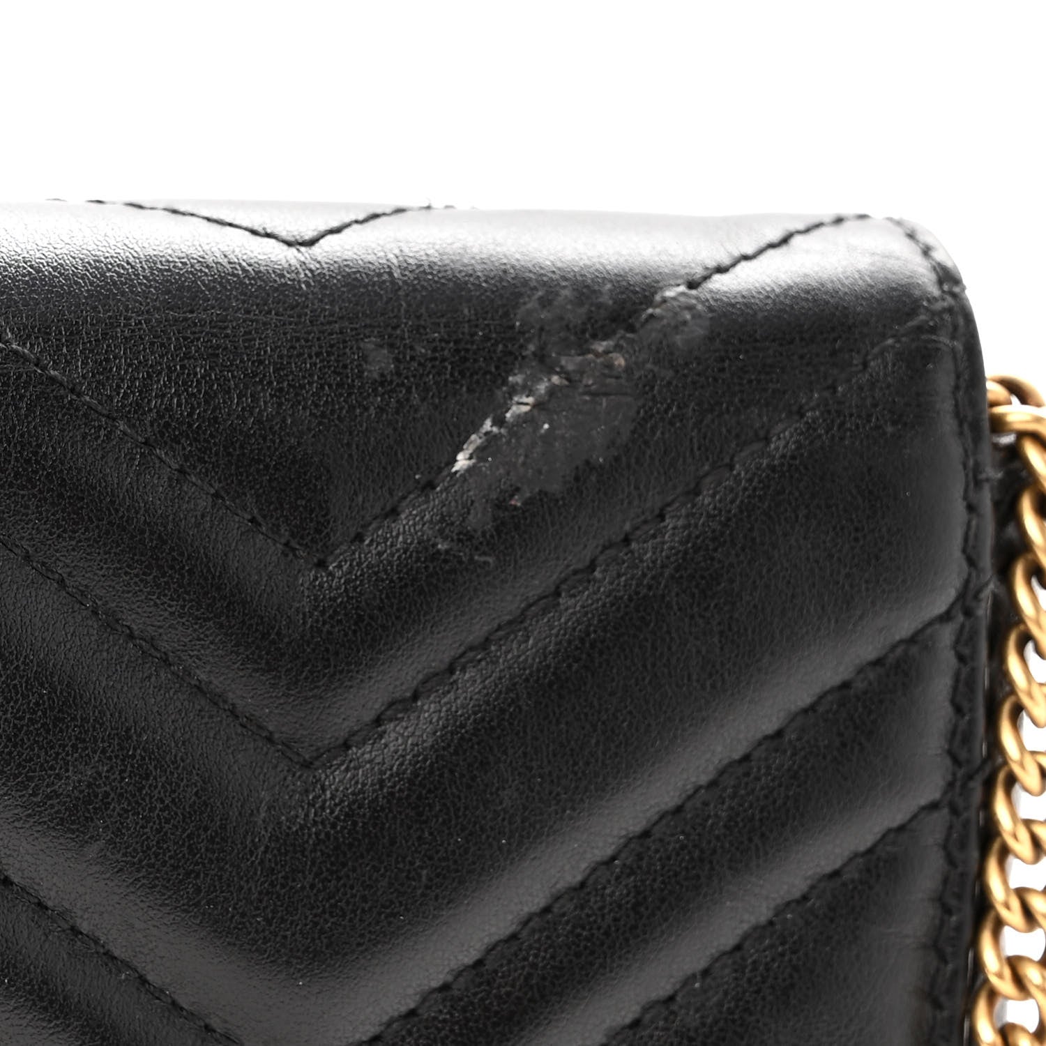 Gucci Calfskin Matelasse Mini GG Marmont Crossbody Bag Black 10 of 10