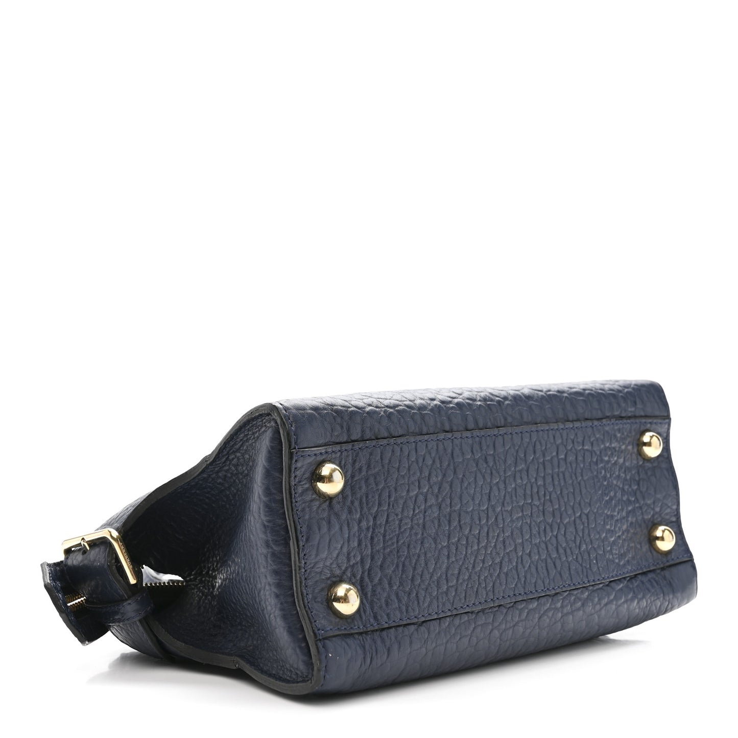 Signature Grain Small Clifton Bag Navy Blue