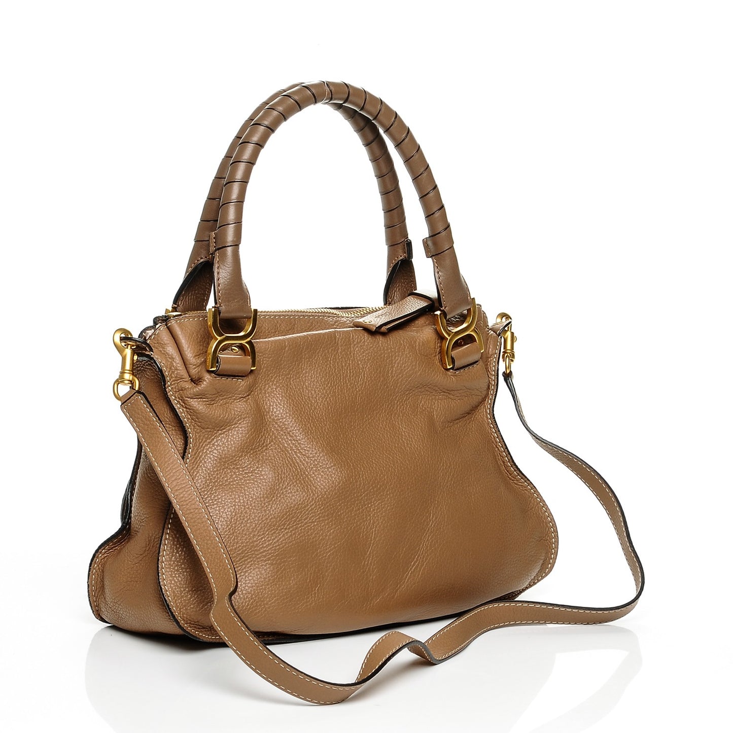 Calfskin Medium Marcie Satchel Nut