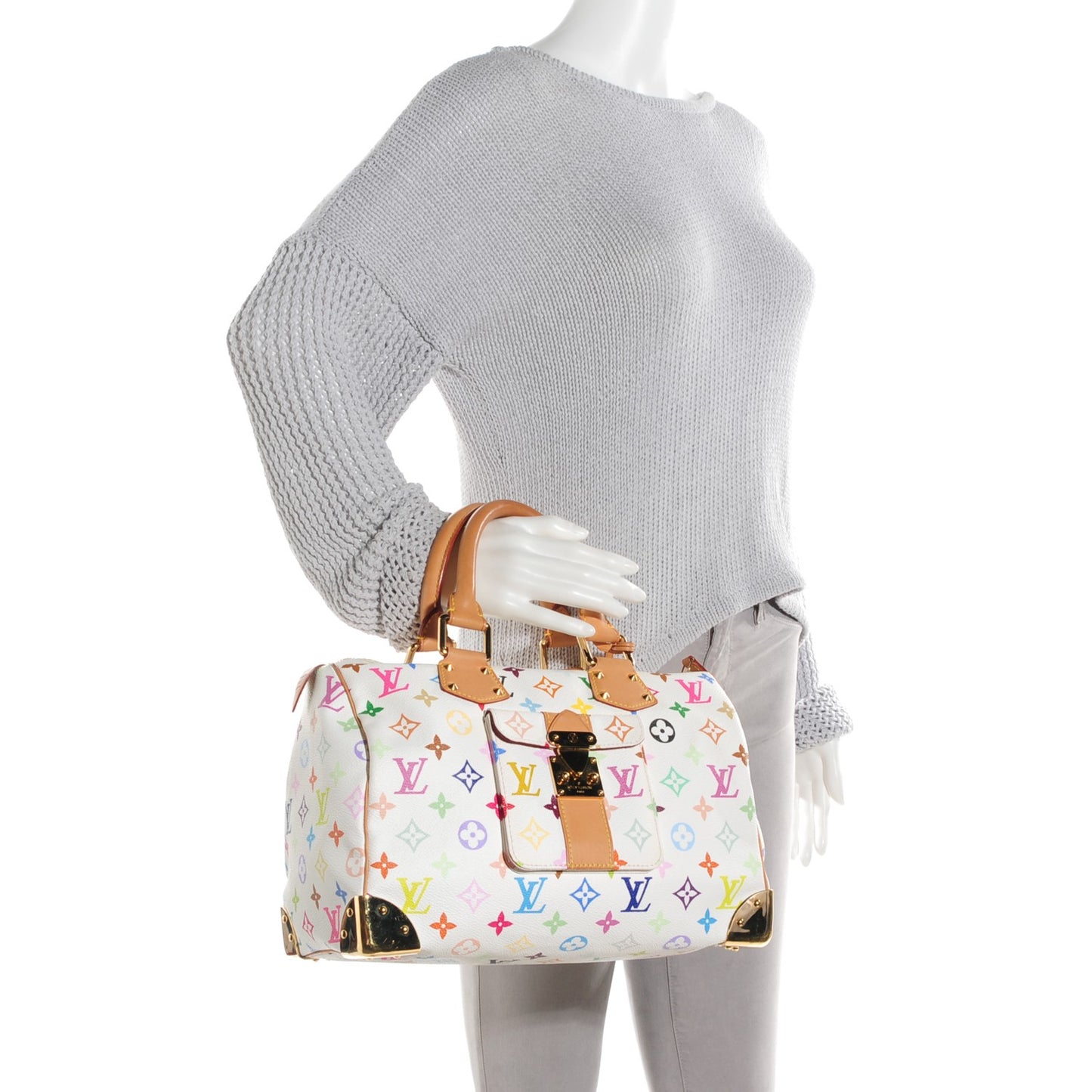Monogram Multicolor Speedy 30 White
