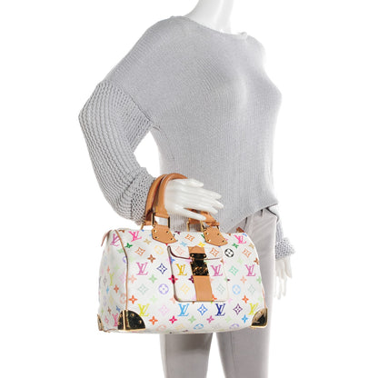 Louis Vuitton Monogram Multicolor Speedy 30 White 2 of 7