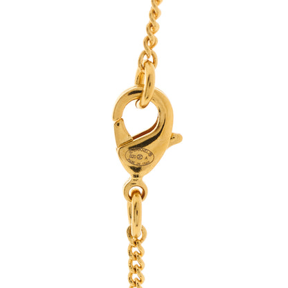 Chanel Metal CC Paris Button Necklace Gold 4 of 4