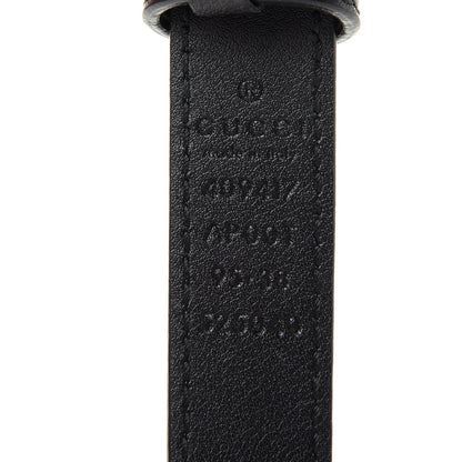 Gucci Calfskin Double G 20mm Belt 95 38 Black 3 of 6