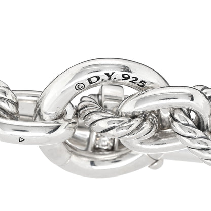 David Yurman Sterling Silver Diamond Lexington Chain Bracelet 3 of 3