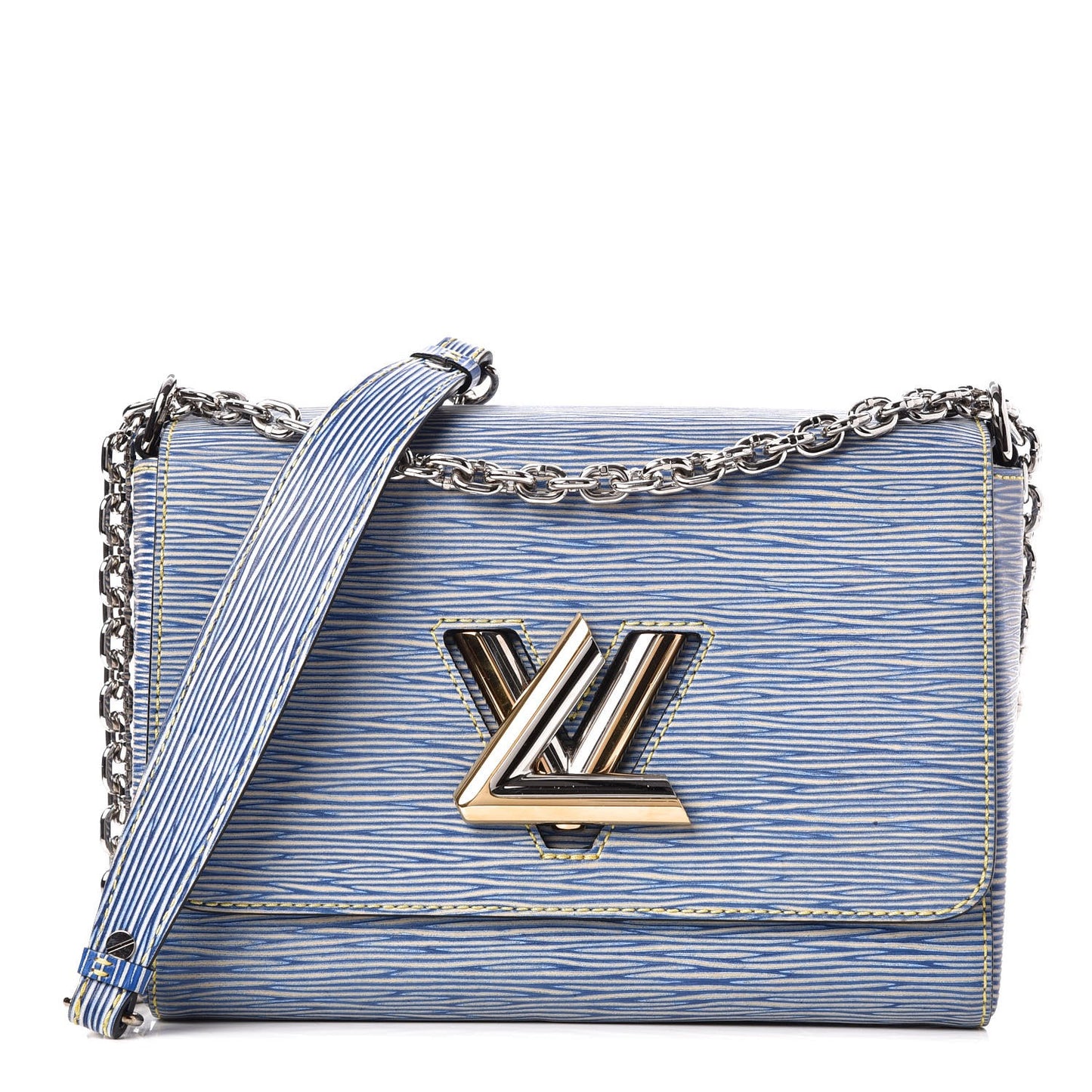 Epi Twist Shoulder Bag MM Denim Light