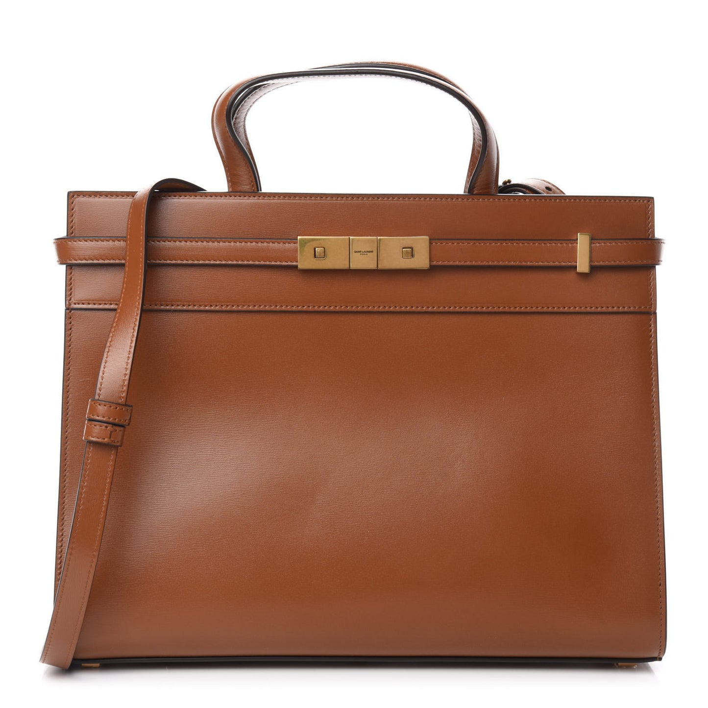 Calfskin Small Manhattan Shopper Tote Brick