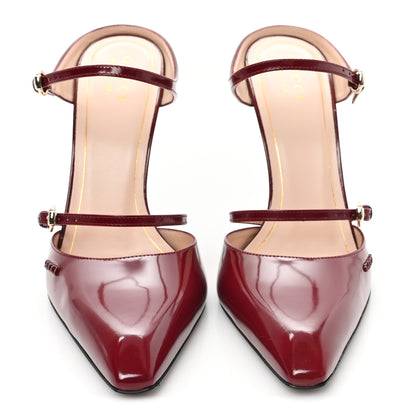 Gucci Patent Wedge Mules 39 Rosso Ancora 3 of 10