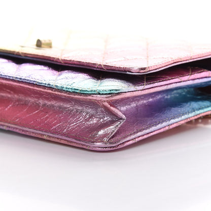 Chanel Metallic Goatskin Quilted 2.55 Reissue Wallet on Chain WOC Multicolor 10 of 11