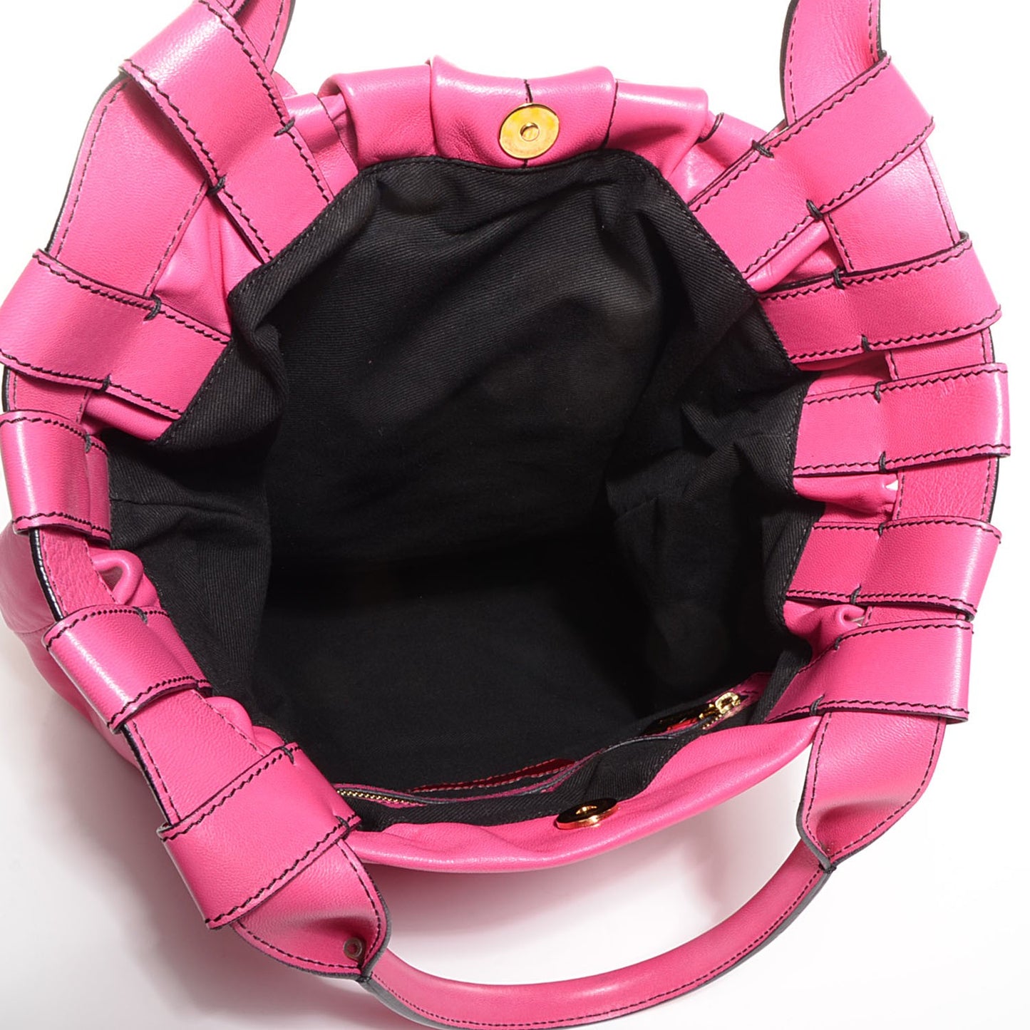 Nappa Raised Rose Vertigo Tote Fuchsia