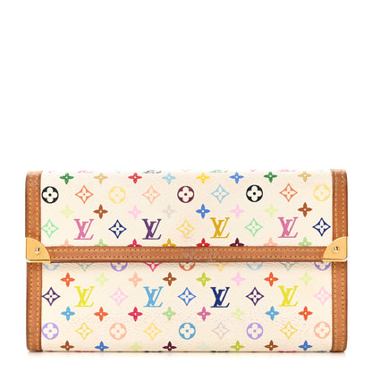 Louis Vuitton LOUIS VUITTON Monogram Multicolor Porte Tresor International Wallet White 1 of 7